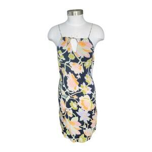 The Limited Vintage 90s Silk Floral Sleeveless Mini Dress Size 4